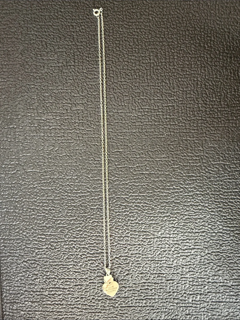 Hello Kitty Silver Heart Pendant Necklace with Pink Bow